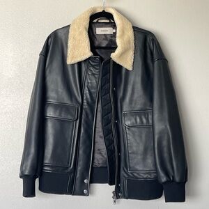 Hudson Oversized Leather Bomber